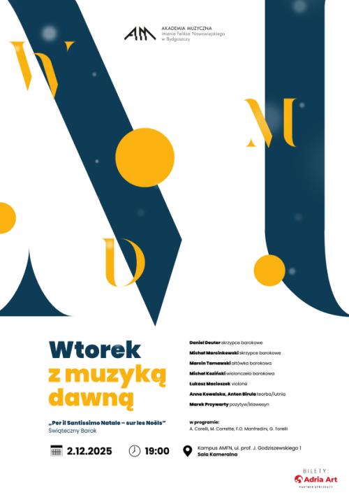 Wtorek z muzyką dawną: „Per il Santissimo Natale – sur les Noëls” – Świąteczny Barok