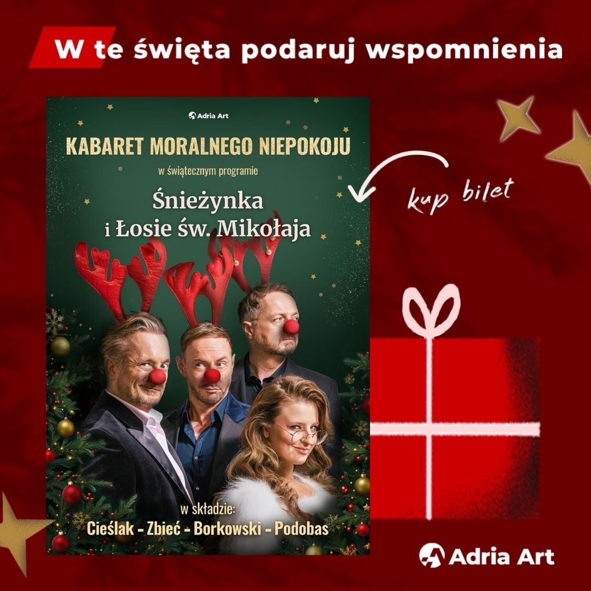 Kabaret Moralnego Niepokoju w świątecznym programie Śnieżynka i Łosie św. Mikołaja