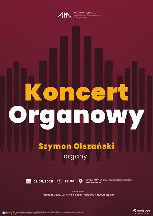 Koncert Organowy: Szymon Olszański